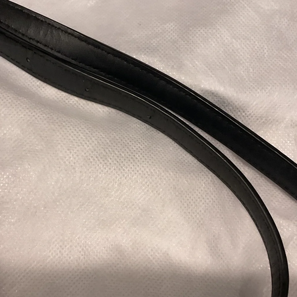 Coach Black Leather Crossbody Bag with Gold Accents